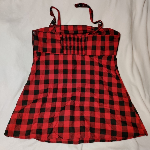 Hot Topic buffalo plaid jumper dress - Picture 2 of 6